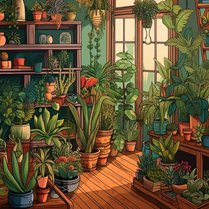 aijessy_A_cartoon_illustration_of_a_room_full_of_plants