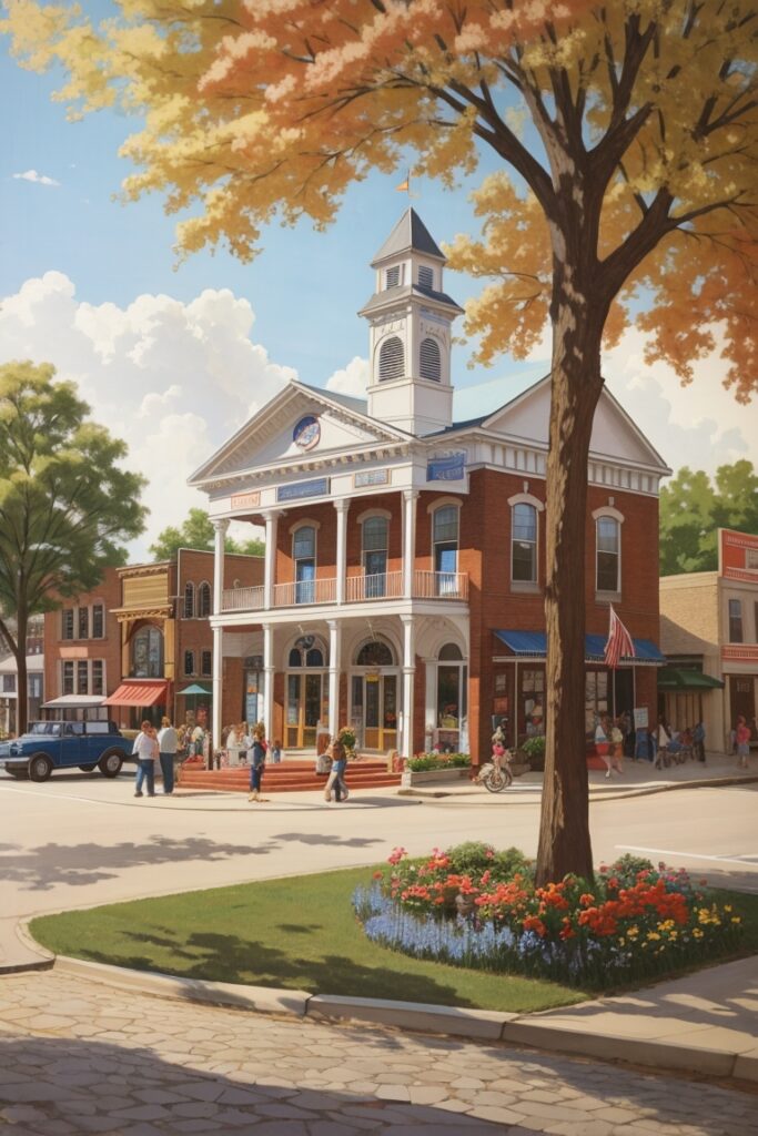 Historic town art with Ai