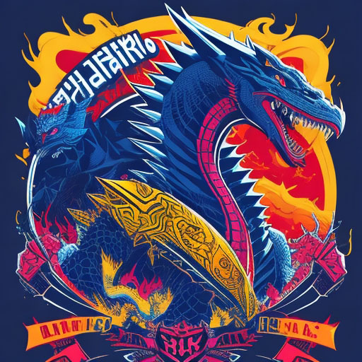 tshirt vector, kaiju emblem