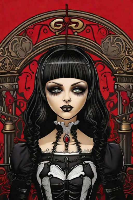Cards and Stickers Gothic of Wednesday