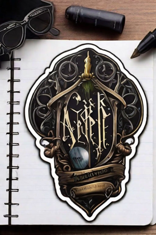Cards and Stickers Gothic sticker of Harry Potter