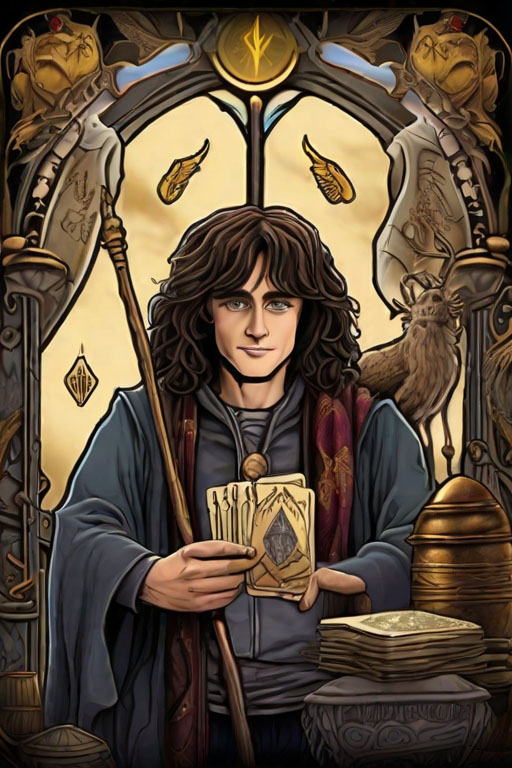 Cards and Stickers Tarot of Harry Potter, intricate