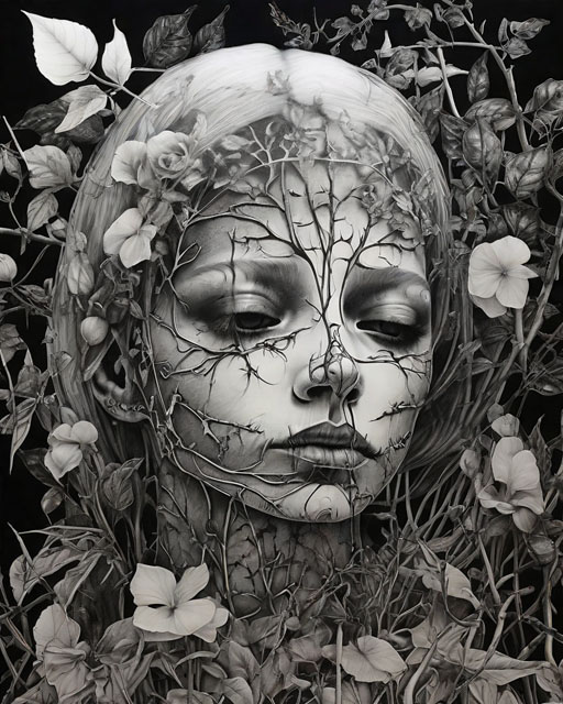 Horror Coloring [Creepy] in [Cemetery]