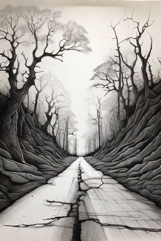 Horror Coloring[Creepy] in [Desolate Road]