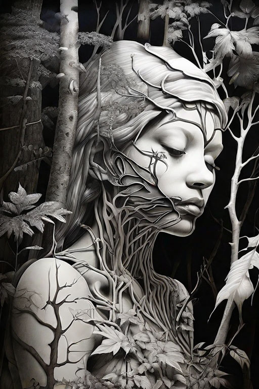 Horror Coloring [Creepy] in [Woods]