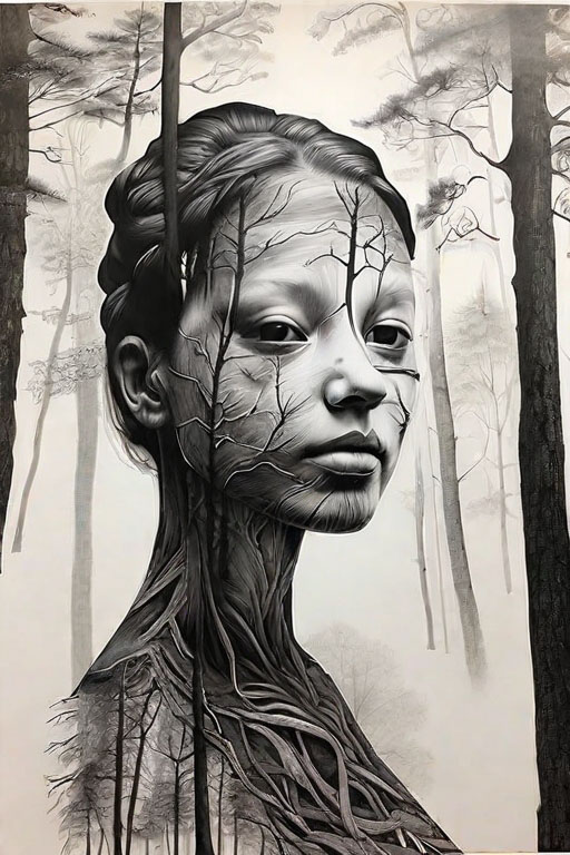 Horror Coloring [Creepy] in [Woods]