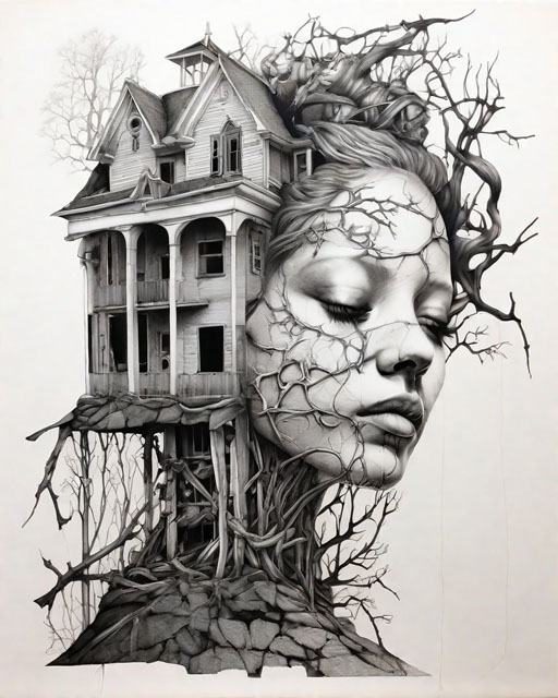 Horror Coloring [Dreadful] in [Abandoned Asylum]