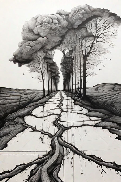 Horror Coloring [Eerie] in [Desolate Road]