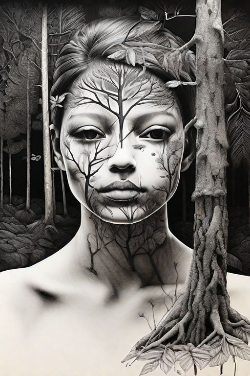Horror Coloring [Eerie] in [Woods]