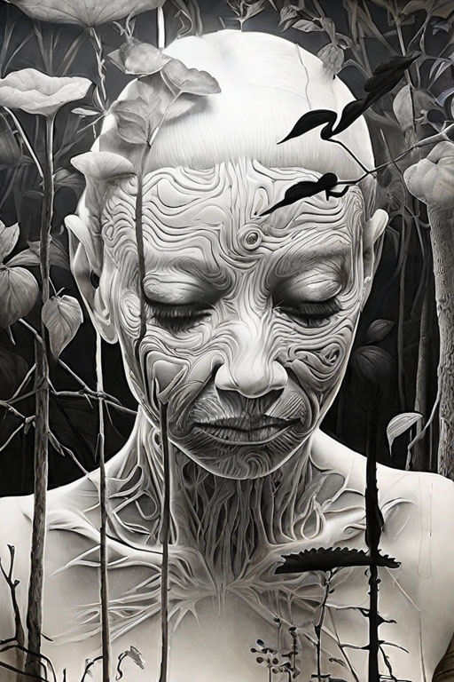 Horror Coloring 
[Frightening] in [Foggy Swamp]