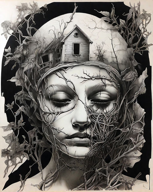 Horror Coloring [Ghastly] in [Abandoned Asylum]