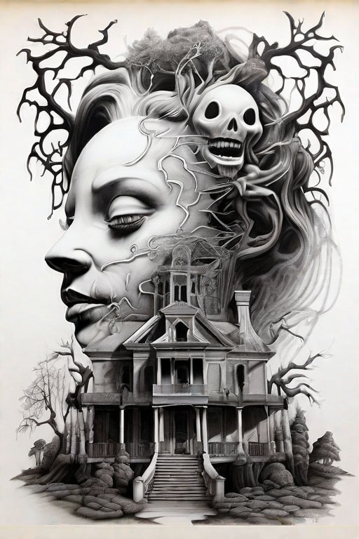 Horror Coloring [Ghastly] in [Haunted Mansion]