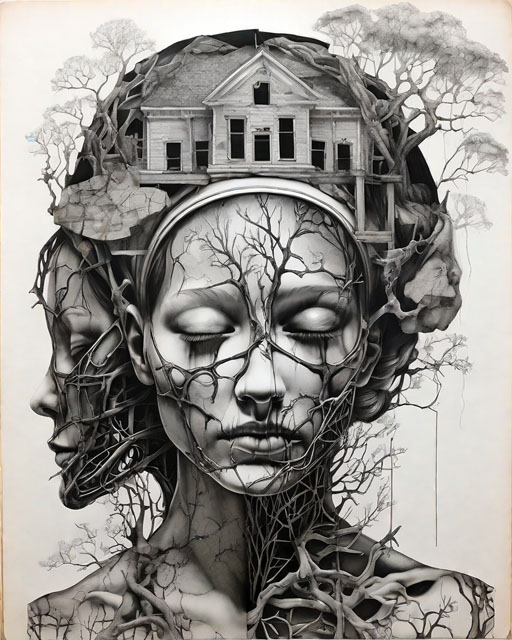 Horror Coloring [Macabre] in [Abandoned Asylum]