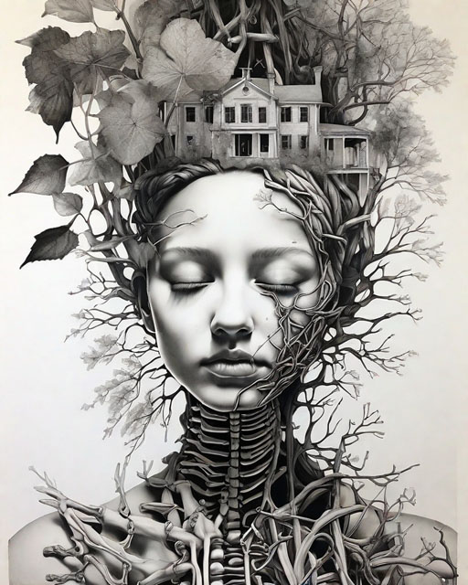 Horror Coloring [Spine-tingling] in [Abandoned Asylum]
