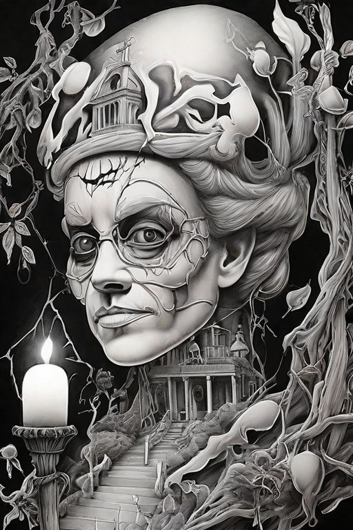 Horror Coloring [Terror] in [Haunted Mansion]