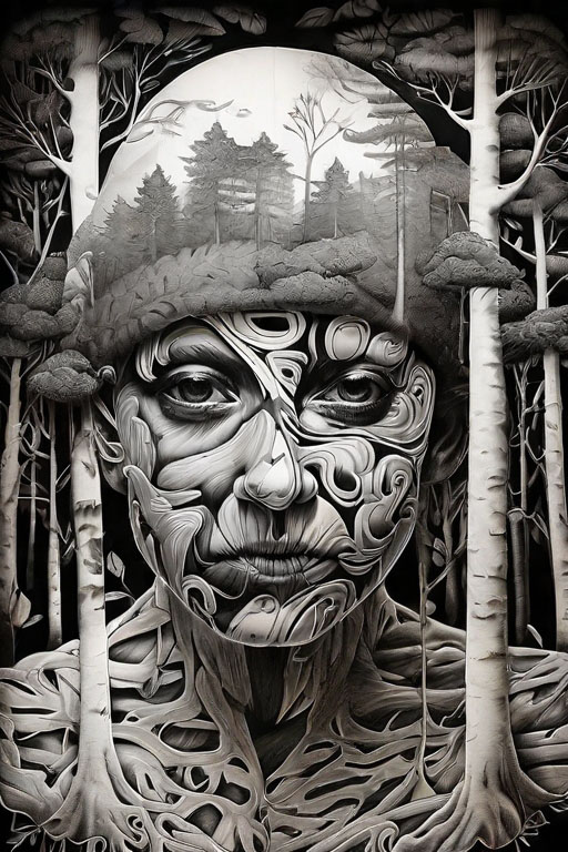 Horror Coloring[Terror] in [Woods]