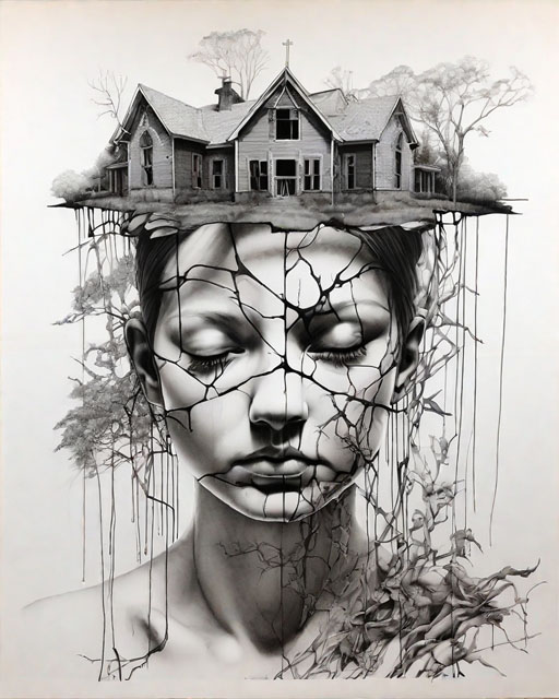 Horror Coloring [Uneasy] in [Abandoned Asylum]
