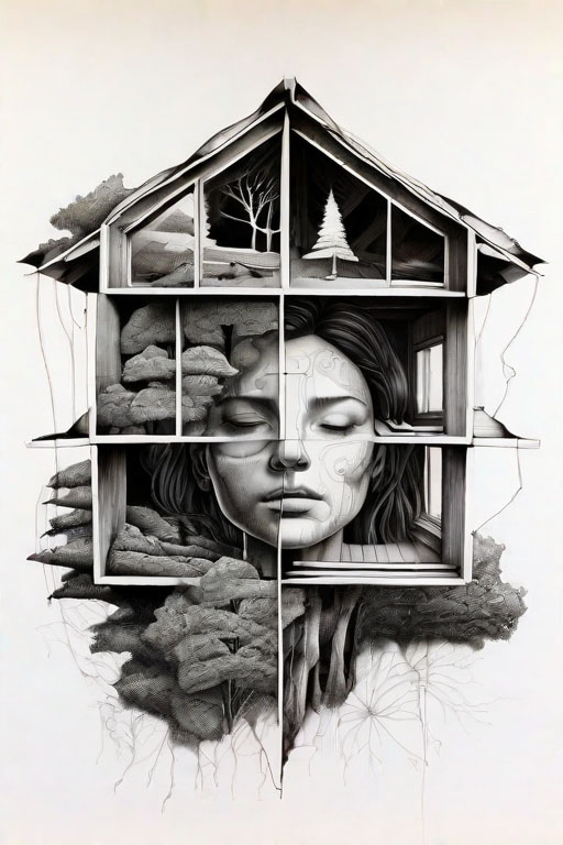 Horror Coloring  [Uneasy] in [Isolated Cabin]