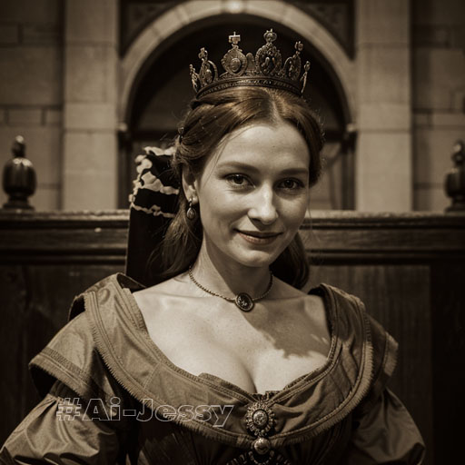 sepia-toned photo of Queen Elizabeth I of England,