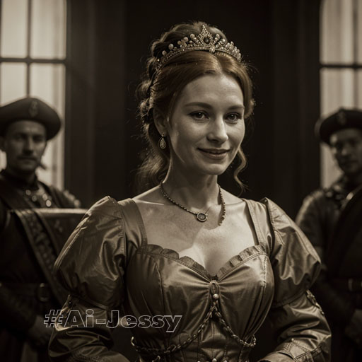 sepia-toned photo of Queen Elizabeth I of England,