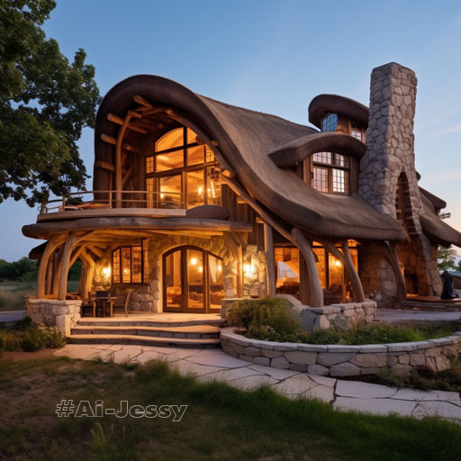 A traditional hobbit house design with a modern twist.