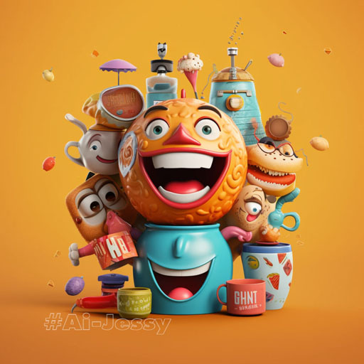 Funny emoticons, product shots, studio lighting, graphic illustrations, graphic design, Potosho graphic design, rich details