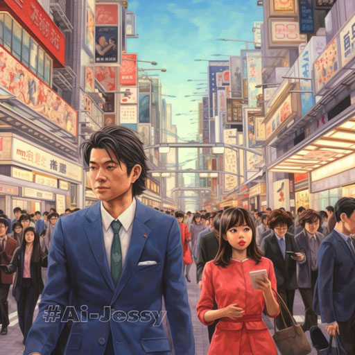 Tokyo in the near future is filled with people