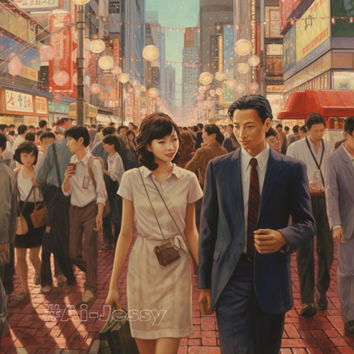 Tokyo in the near future is filled with People and City