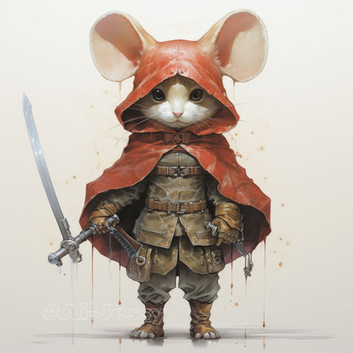 anthropomorphic mouse warrior girl by Hajime Isayama