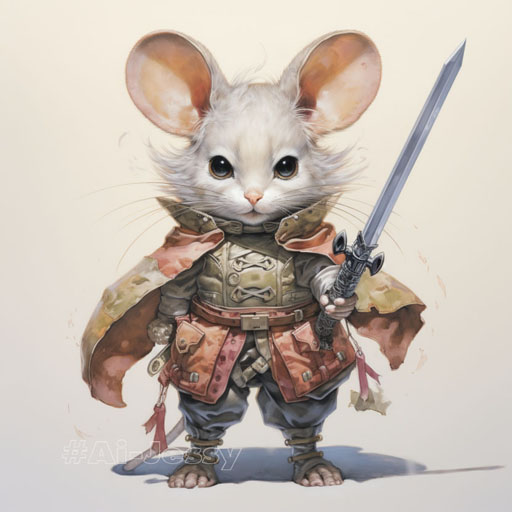 anthropomorphic mouse warrior girl by Hajime Isayama