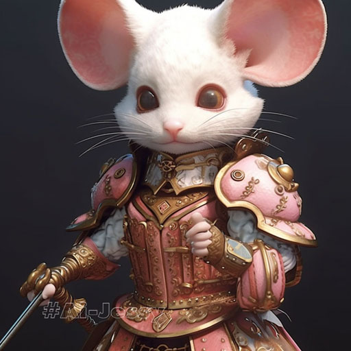 anthropomorphic mouse warrior girl by Masashi Kishimoto