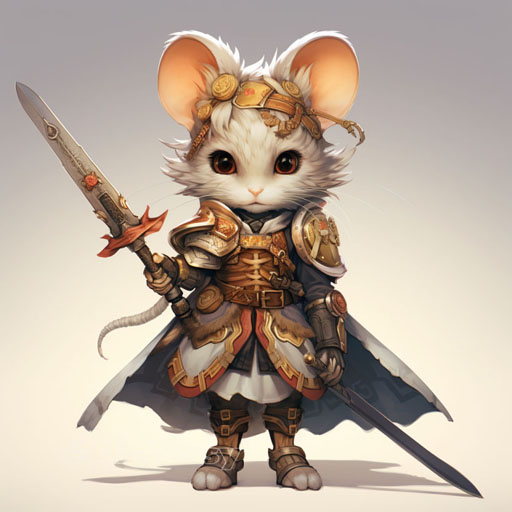 anthropomorphic mouse warrior girl by Tite Kubo