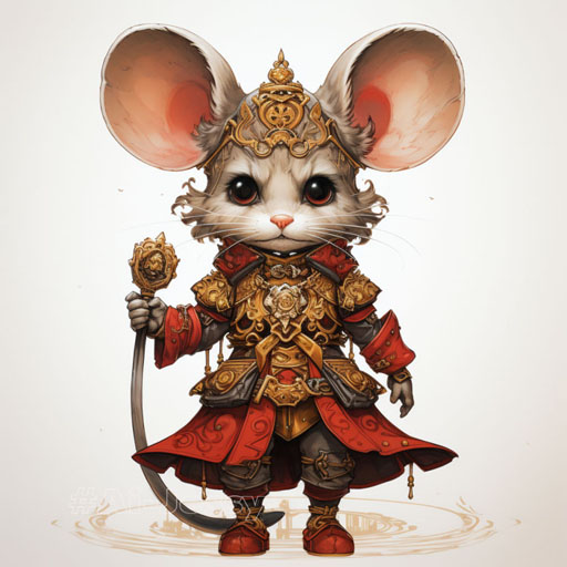 anthropomorphic mouse warrior girl by Tite Kubo