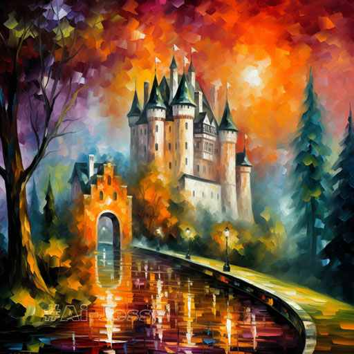 castle by Leonid Afremov