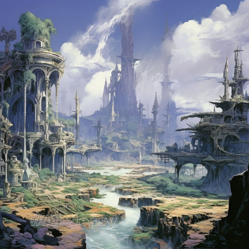 environment concept art from Final Fantasy