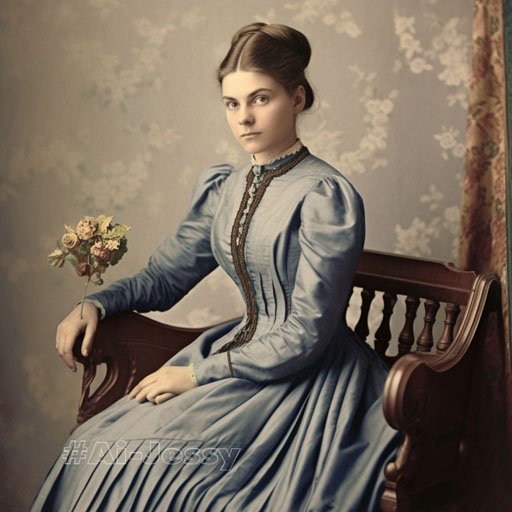 full body color photograph of a woman, 