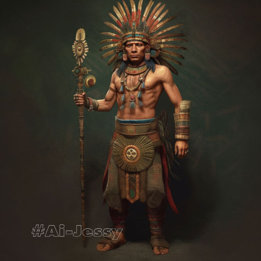 full body portrait of a man, <Mayan Empire> 