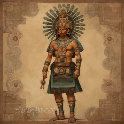 full body portrait of a man, <Mayan Empire> 