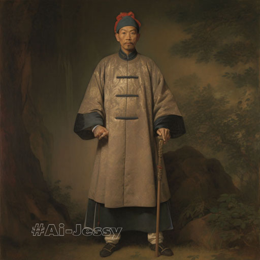 full body portrait of a man, <Qing Dynasty>