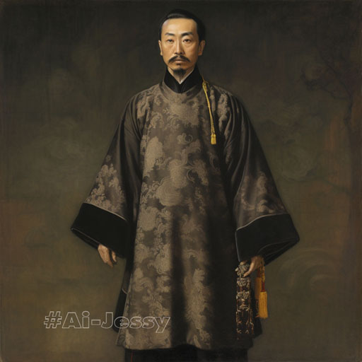 full body portrait of a man, <Qing Dynasty>