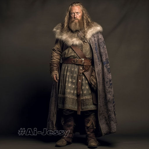 full body portrait of a man, <Viking Age>