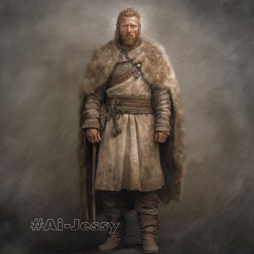 full body portrait of a man, <Viking Age>