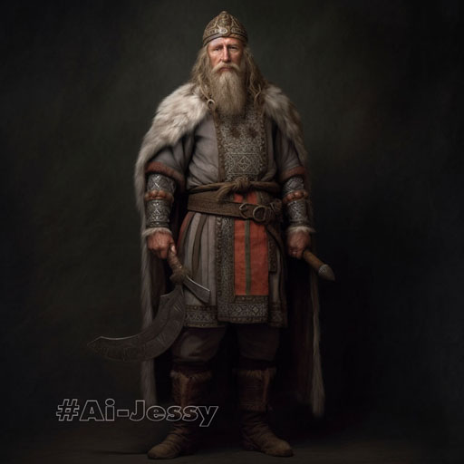 full body portrait of a man, <Viking Age>