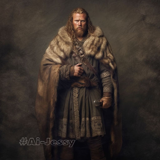 full body portrait of a man, <Viking Age>