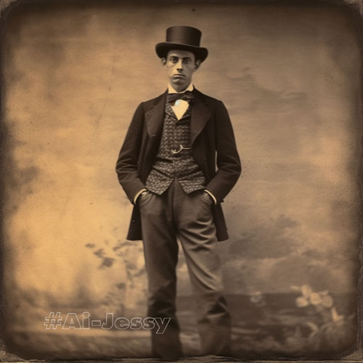 full body portrait of a man, < 1800s >