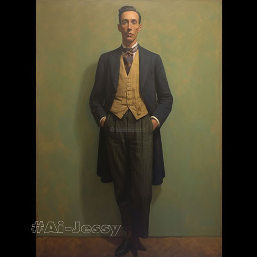 full body portrait of a man, < 2020s >