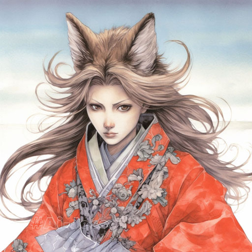 manga kitsune woman by Akira Toriyama