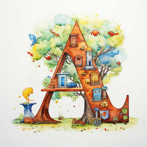 paint watercolor painting of alaphabet letters for a nursery