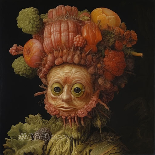 portrait of woman by Giuseppe Arcimboldo