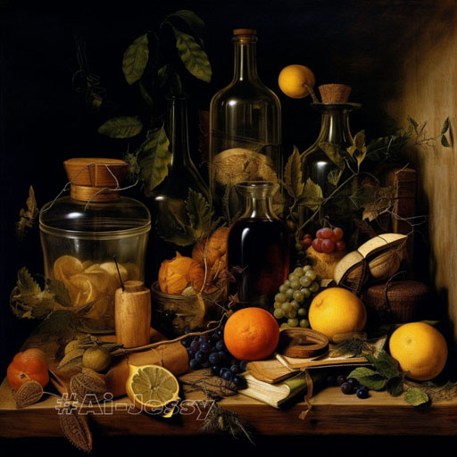 Painting still life by Leonardo da Vinci